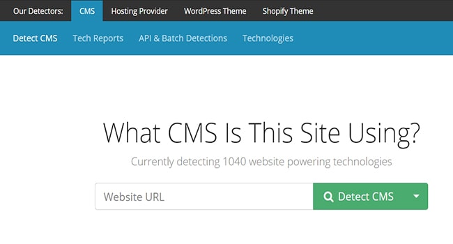 Kiểm tra m&atilde; nguồn website qua What CMS